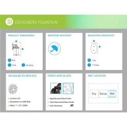 Westbrooke 17 in. Aged Bronze Patina LED Outdoor Wall Lamp with Clear Hammered Glass Shade by Designers Fountain -Designers Fountain Shop aged bronze patina designers fountain outdoor sconces led34431 abp 77 1000