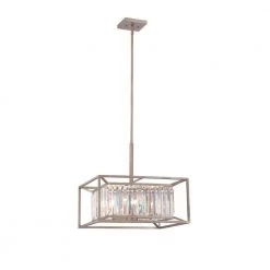 Linares 4-Light Aged Platinum Interior Incandescent Pendant by Designers Fountain