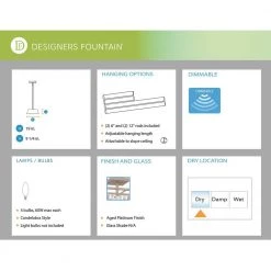 Linares 4-Light Aged Platinum Interior Incandescent Pendant by Designers Fountain -Designers Fountain Shop aged platinum designers fountain chandeliers 87431 ap 76 1000