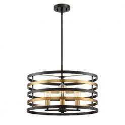 Mya 3-Light Antique Bronze Pendant by Designers Fountain