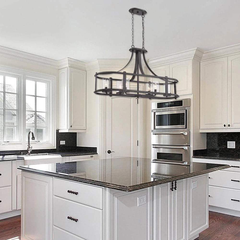 Palencia 6-Light Artisan Pardo Wash Interior Incandescent Island Pendant by Designers Fountain 4 Palencia 6-Light Artisan Pardo Wash Interior Incandescent Island Pendant by Designers Fountain - Image 2