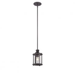 Palencia 1-Light Artisan Pardo Wash Interior Incandescent Mini Pendant by Designers Fountain