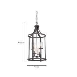 Palencia 4-Light Artisan Pardo Wash Interior Incandescent Hall and Foyer by Designers Fountain -Designers Fountain Shop artisan pardo wash designers fountain vanity lighting 87554 apw 66 1000