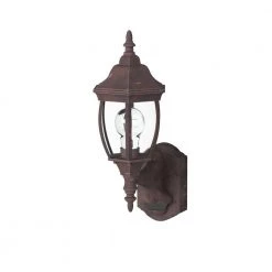 Tiverton 16.25 in. Autumn Gold 1-Light Outdoor Wall Lamp with Clear Glass Shade by Designers Fountain