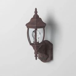 Tiverton 16.25 in. Autumn Gold 1-Light Outdoor Wall Lamp with Clear Glass Shade by Designers Fountain -Designers Fountain Shop autumn gold designers fountain outdoor sconces 2420md ag c3 1000