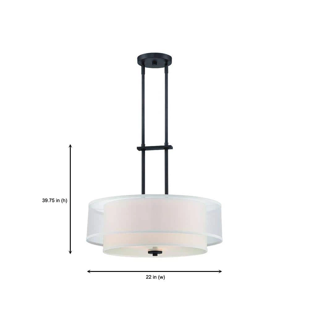 Fusion 3-Light Biscayne Bronze Interior Incandescent Pendant by Designers Fountain 6 Fusion 3-Light Biscayne Bronze Interior Incandescent Pendant by Designers Fountain - Image 4