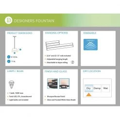 Fusion 1-Light Biscayne Bronze Interior Incandescent Mini Pendant by Designers Fountain -Designers Fountain Shop biscayne bronze designers fountain pendant lights 86130 bbr 76 1000