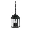 Erving 14 in. Black 3-Light Outdoor Hanging Lamp with Clear Glass Shade by Designers Fountain -Designers Fountain Shop bk designers fountain outdoor chandeliers 2984 bk 64 1000