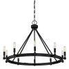 Fiora 10-Light Black Chandelier by Designers Fountain