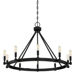 Fiora 10-Light Black Chandelier by Designers Fountain