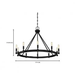 Fiora 10-Light Black Chandelier by Designers Fountain -Designers Fountain Shop black designers fountain chandeliers 92589 bk 66 1000