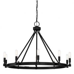 Fiora 10-Light Black Chandelier by Designers Fountain -Designers Fountain Shop black designers fountain chandeliers 92589 bk a0 1000