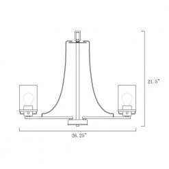 Jedrek 5-Light Black Chandelier with Clear Glass Shade by Designers Fountain -Designers Fountain Shop black designers fountain chandeliers 93385 bk a0 1000