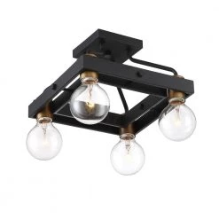 11.75 in. Ravella 4-Light Black Interior Ceiling Light Semi Flush Mount by Designers Fountain 14 11.75 in. Ravella 4-Light Black Interior Ceiling Light Semi Flush Mount by Designers Fountain -Designers Fountain Shop black designers fountain flush mount lights 94211 bk 1d 1000
