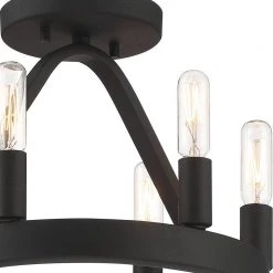Carousel 12 in. 6-Light Black Semi-Flush Mount by Designers Fountain -Designers Fountain Shop black designers fountain flush mount lights d254c sf bk 1f 1000