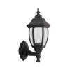 Tiverton 16.25 in. Black 1-Light Outdoor Wall Lamp with Clear Glass Shade by Designers Fountain -Designers Fountain Shop black designers fountain outdoor sconces 2420 bk 64 1000
