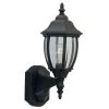 Tiverton 16.25 in. Black 1-Light Outdoor Wall Lamp with Clear Glass Shade by Designers Fountain -Designers Fountain Shop black designers fountain outdoor sconces 2420md bk 64 1000