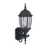 Tiverton 21.5 in. Black 1-Light Outdoor Wall Lamp with Clear Glass Shade by Designers Fountain -Designers Fountain Shop black designers fountain outdoor sconces 2422 bk 64 1000