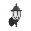 Capella 13.5 in. Black 1-Light Outdoor Wall Lamp with Satin Crackle Glass Shade by Designers Fountain 1 Capella 13.5 in. Black 1-Light Outdoor Wall Lamp with Satin Crackle Glass Shade by Designers Fountain -Designers Fountain Shop black designers fountain outdoor sconces 2867 bk 64 1000