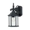 Erving 14.25 in. Black 1-Light Outdoor Wall Lamp with Clear Glass Shade by Designers Fountain -Designers Fountain Shop black designers fountain outdoor sconces 2961 bk 64 1000