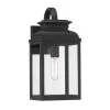 Milton 1-Light Black Hardwired Outdoor Wall Lantern Sconce with Clear Glass by Designers Fountain -Designers Fountain Shop black designers fountain outdoor sconces d262m 7ew bk 64 1000