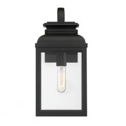 Milton 1-Light Black Hardwired Outdoor Wall Lantern Sconce with Clear Glass by Designers Fountain 11 Milton 1-Light Black Hardwired Outdoor Wall Lantern Sconce with Clear Glass by Designers Fountain -Designers Fountain Shop black designers fountain outdoor sconces d262m 7ew bk c3 1000
