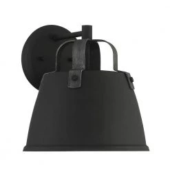 Albany 1-Light Black Hardwired Outdoor Wall Lantern Sconce by Designers Fountain