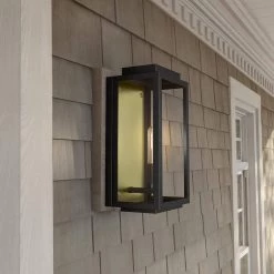 Twilight 1-Light Black Hardwired Outdoor Wall Lantern Sconce with Clear Glass by Designers Fountain -Designers Fountain Shop black designers fountain outdoor sconces d275m 7ew bk 40 1000