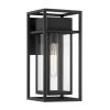 Burton 1-Light Black Hardwired Outdoor Wall Lantern Sconce with Clear Glass by Designers Fountain -Designers Fountain Shop black designers fountain outdoor sconces d277m 7ew bk 64 1000