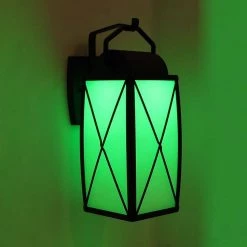 16.5 in. Black Smart LED Outdoor Wall Lamp with Frosted Glass Shade by Designers Fountain 24 16.5 in. Black Smart LED Outdoor Wall Lamp with Frosted Glass Shade by Designers Fountain -Designers Fountain Shop black designers fountain outdoor sconces led7090rgb bk 1f 1000