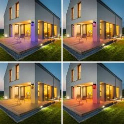 16.5 in. Black Smart LED Outdoor Wall Lamp with Frosted Glass Shade by Designers Fountain 18 16.5 in. Black Smart LED Outdoor Wall Lamp with Frosted Glass Shade by Designers Fountain -Designers Fountain Shop black designers fountain outdoor sconces led7090rgb bk 40 1000