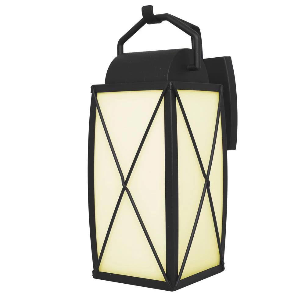 16.5 in. Black Smart LED Outdoor Wall Lamp with Frosted Glass Shade by Designers Fountain 7 16.5 in. Black Smart LED Outdoor Wall Lamp with Frosted Glass Shade by Designers Fountain - Image 5