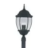Tiverton 27.5 in. Black 3-Light Outdoor Post Lamp with Clear Glass Shade by Designers Fountain -Designers Fountain Shop black designers fountain post lanterns 2446 bk 64 1000