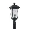 Chelsea 21.5 in. Black 3-Light Outdoor Post Lamp with Clear Glass Shade by Designers Fountain -Designers Fountain Shop black designers fountain post lanterns 2726 bk 64 1000