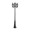 Riviera 84.5 in. Black 3-Light Outdoor Post Lamp with Clear Beveled Glass Shade by Designers Fountain -Designers Fountain Shop black designers fountain post light sets 1923 bk 64 1000