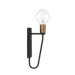 4.5 in. Ravella 1-Light Matte Black Modern Industrial Wall Mount Sconce Light by Designers Fountain -Designers Fountain Shop black designers fountain vanity lighting 94201 bk 31 1000