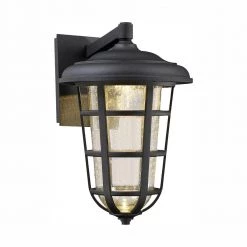 Triton Black Outdoor Integrated LED Wall Sconce by Designers Fountain