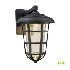 Triton Black Outdoor Integrated LED Wall Sconce by Designers Fountain -Designers Fountain Shop black designers fountain wall sconces led33921 bk a0 1000
