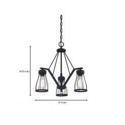 Brooklyn 3-Light Bronze Chandelier by Designers Fountain -Designers Fountain Shop bronze designers fountain chandeliers 86883 bz 66 1000