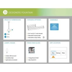 Linares 4-Light Vintage Bronze Interior Incandescent Hall and Foyer by Designers Fountain -Designers Fountain Shop bronze designers fountain outdoor chandeliers 87454 vb 77 1000