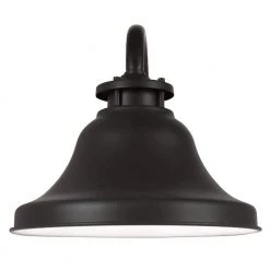 Bayport 10.25 in. Bronze 1-Light Outdoor Wall Lamp with Dark Sky Shade by Designers Fountain -Designers Fountain Shop bronze designers fountain outdoor sconces 31331 bz 4f 1000