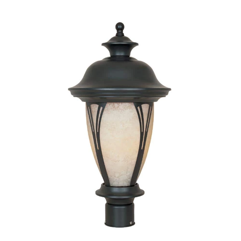 Westchester 21 in. Bronze 3-Light Outdoor Post Lamp with Amber Glass Shade by Designers Fountain 3 Westchester 21 in. Bronze 3-Light Outdoor Post Lamp with Amber Glass Shade by Designers Fountain
