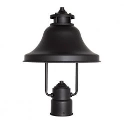 Bayport 15.25 in. Bronze 1-Light Outdoor Post Lamp with Dark Sky Shade by Designers Fountain -Designers Fountain Shop bronze designers fountain post lanterns 31336 bz 66 1000