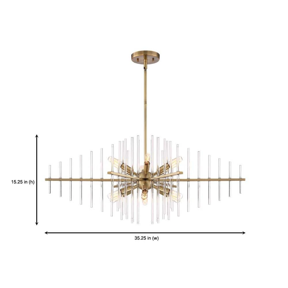 Reeve 12-Light Brushed Antique Bronze Island Pendant by Designers Fountain 4 Reeve 12-Light Brushed Antique Bronze Island Pendant by Designers Fountain - Image 2