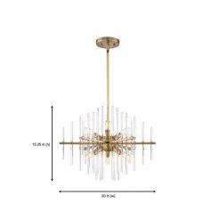 Reeve 6-Light Brushed Antique Bronze Chandelier with Clear Glass Rods Shade by Designers Fountain -Designers Fountain Shop brushed antique bronze designers fountain chandeliers 90486 bab 66 1000