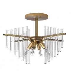 17 in. Reeve 4-Light Brushed Antique Bronze Ceiling Light Semi Flush Mount by Designers Fountain -Designers Fountain Shop brushed antique bronze designers fountain flush mount lights 90411 bab 1f 1000