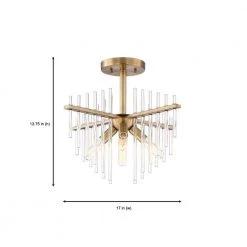 17 in. Reeve 4-Light Brushed Antique Bronze Ceiling Light Semi Flush Mount by Designers Fountain -Designers Fountain Shop brushed antique bronze designers fountain flush mount lights 90411 bab c3 1000