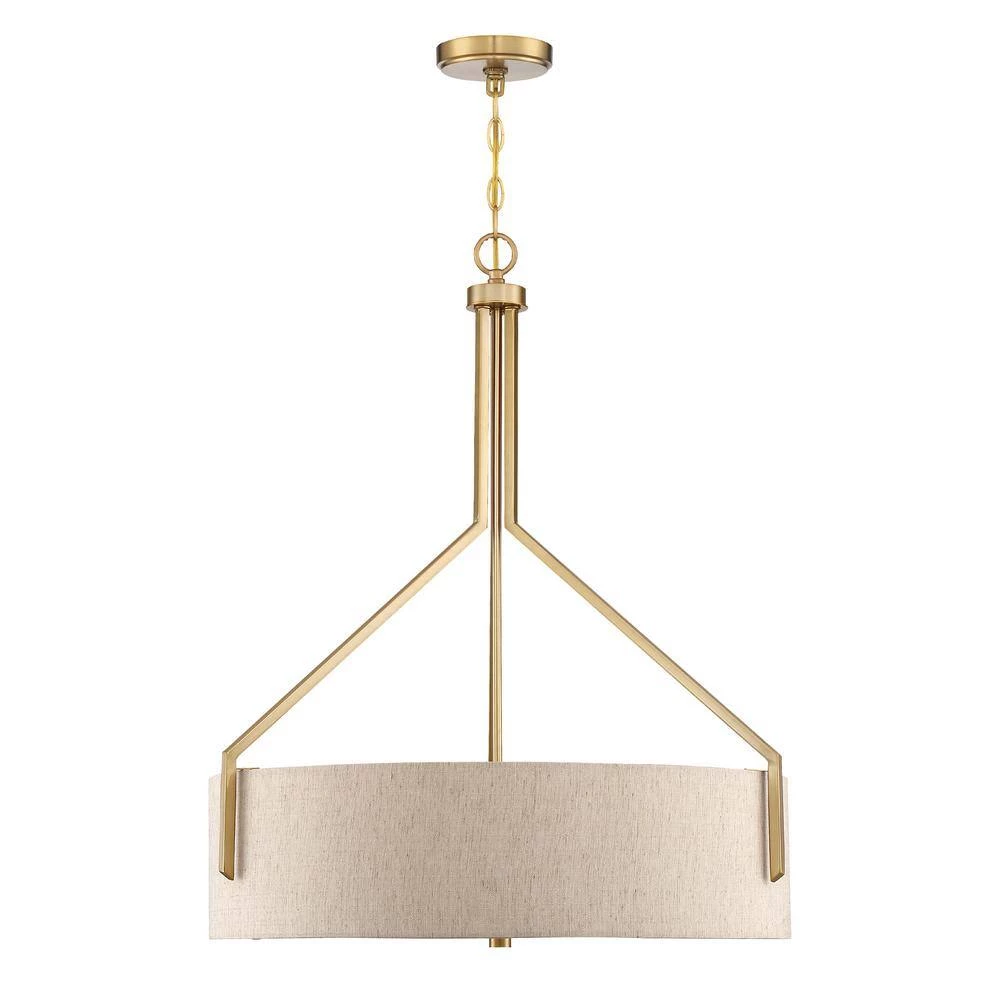 Elara 26 in. 4-Light Brushed Gold Down Pendant by Designers Fountain 6 Elara 26 in. 4-Light Brushed Gold Down Pendant by Designers Fountain - Image 4