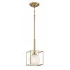 Cowen 1-Light Brushed Gold Interior Mini Pendant with Clear Polished Etched Glass Shade by Designers Fountain -Designers Fountain Shop brushed gold designers fountain chandeliers 94530 bg 64 1000