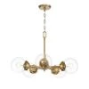 Knoll 5-Light Brushed Gold Chandelier with Clear Glass Shades by Designers Fountain -Designers Fountain Shop brushed gold designers fountain chandeliers 95985 bg 64 1000